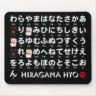 Japanska Hiragana bord (Lucky Cat) Musmatta