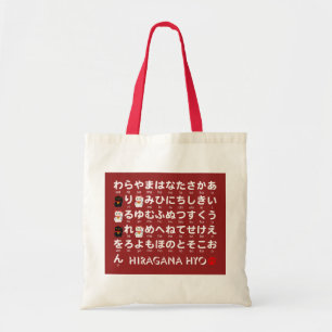 Japanska Hiragana bord (Lucky Cat) Tygkasse