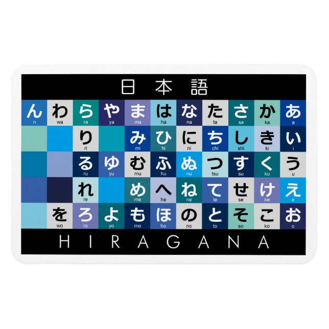 Japanska Hiragana bord Magnet (Horisontell)