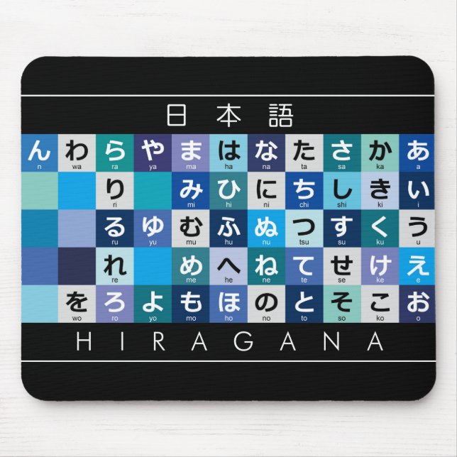 Japanska Hiragana bord Musmatta (Framsidan)