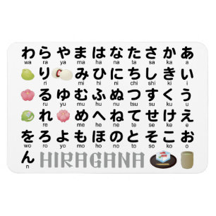 Japanska Hiragana Bord (Wagashi) Magnet