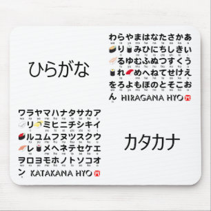 Japanska Hiragana & Katakana bord (Sushi) Musmatta