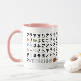 Japanska Hiragana & Katakana Bord (Wagashi) Mugg
