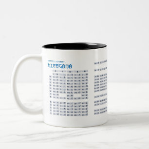 Japanska Hiragana och Katakana Alphabet Mugg-White Två-Tonad Mugg