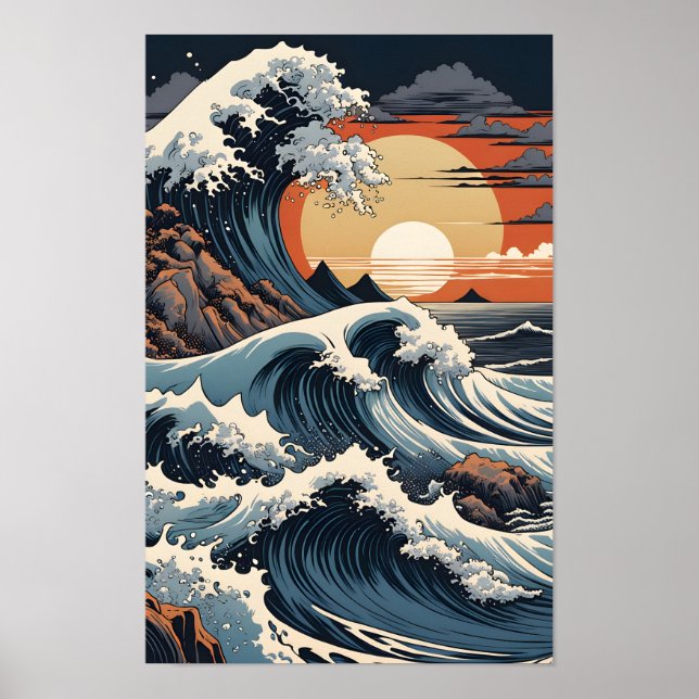 Japanska Hokusai Poster (Framsidan)