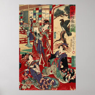 Japanska hönsfåglar poster