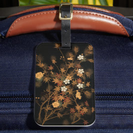 Japanska höstblommor och Vintage Art Bagagebricka