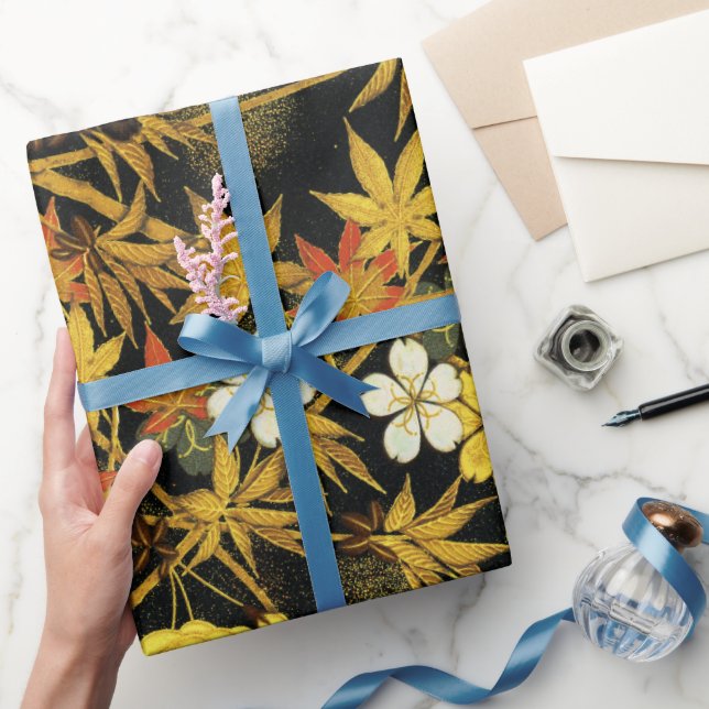 Japanska höstlöv Antik Botanisk Presentpapper (Gifting)