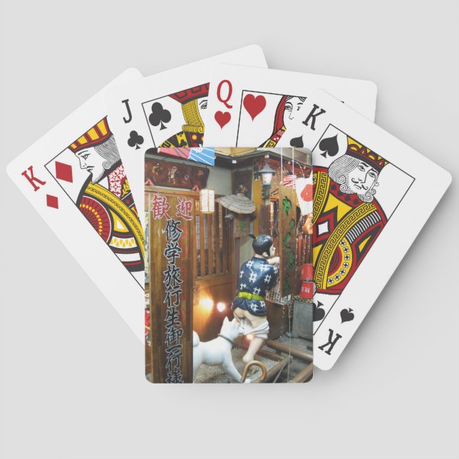 Japanska Humor - Hund Pulling Byxor Down Casinokort (Baksidan)