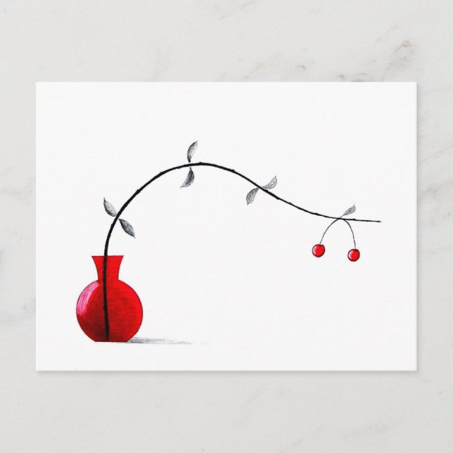 Japanska Ikebana Chabana Vykort (Framsida)