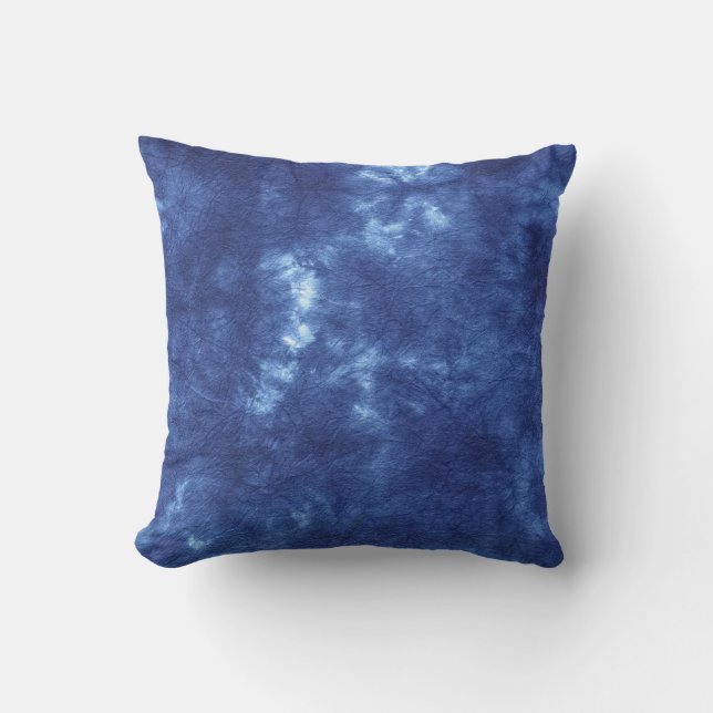 Japanska Indigo Dye Blue Kudde (Framsida)