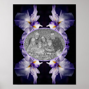 Japanska Iris Flower Ram Skapar ditt eget foto Poster
