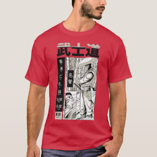 Japanska Japan Samurai Anime T Shirt