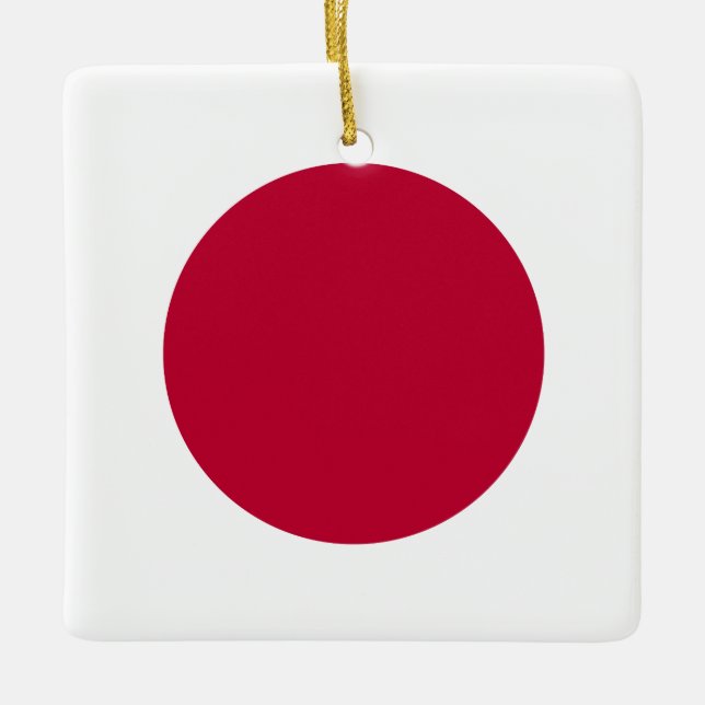 Japanska (japanska) Flagga Julgransprydnad Keramik (Framsida)