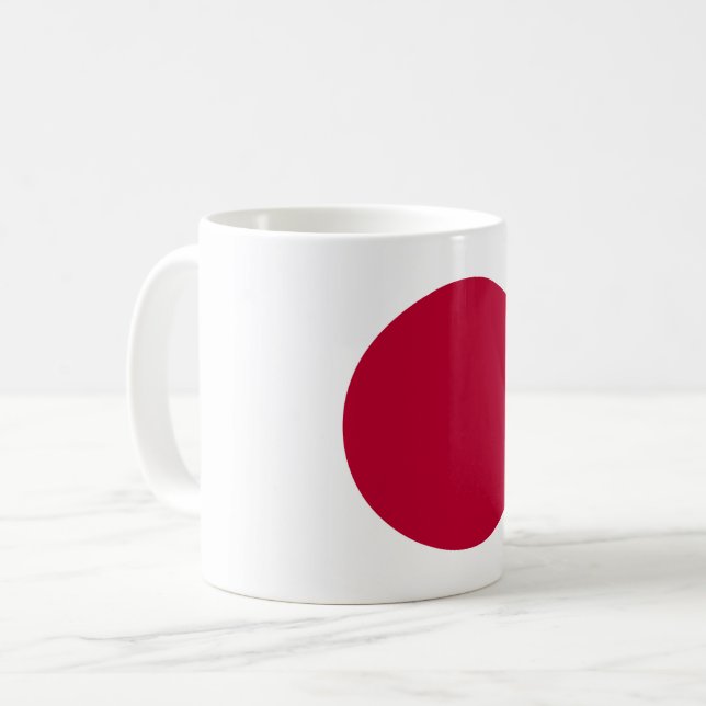 Japanska (japanska) Flagga Kaffemugg (Framsida vänster)