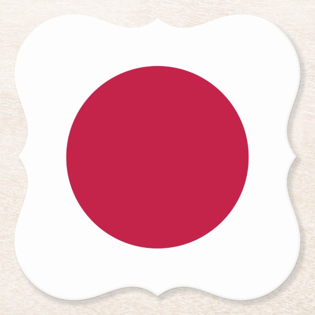 Japanska (japanska) Flagga Underlägg Papper (Framsida)