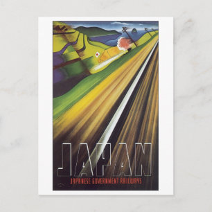Japanska, japanska Govt-järnvägen Poster 2 Vykort