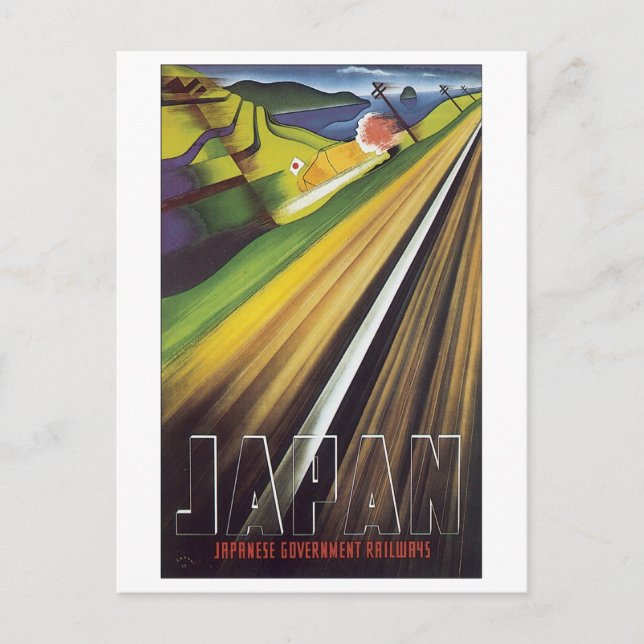 Japanska, japanska Govt-järnvägen Poster 2 Vykort (Framsida)