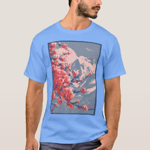Japanska japanska Sakura Cherry Blommars Cherry tr T Shirt