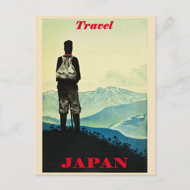 Japanska japanska Vintage resor Poster Vykort (Framsida)