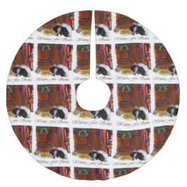 Japanska julklappar julgransmatta borstad polyester