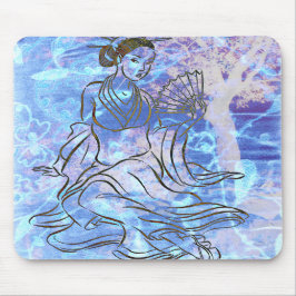 Japanska Kabuki Courtesan Fine Art Print Mousepad Musmatta