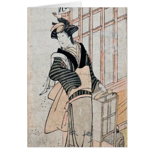 Japanska Kabuki-teaterkort Hälsningskort (Framsidan)