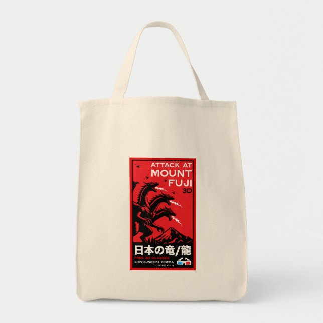 Japanska Kaiju Attack på berget Fiji Tygkasse (Framsidan)