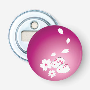 Japanska kaniner Snö och Sakura Flasköppnare