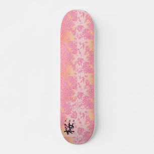 Japanska Kanji Calligraphy Sakura Mini Skateboard Bräda 18,5 Cm
