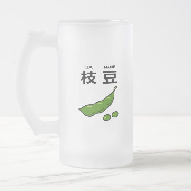 Japanska Kanji Edamame Frostat Ölglas (Vänster)