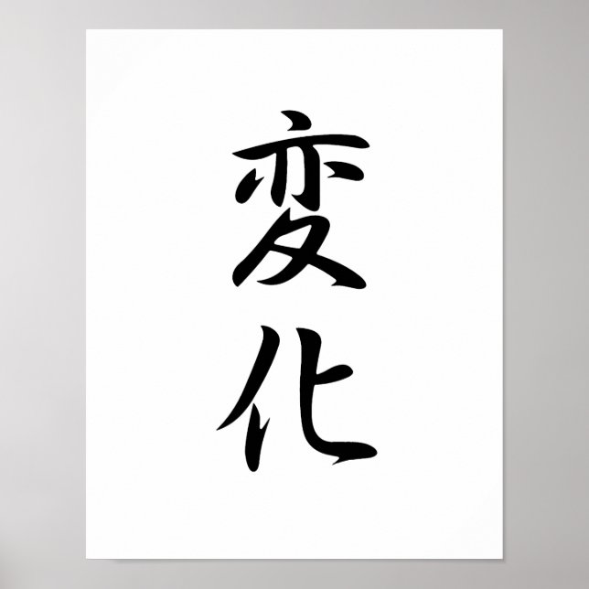 Japanska Kanji for Change - Henka Poster (Framsidan)