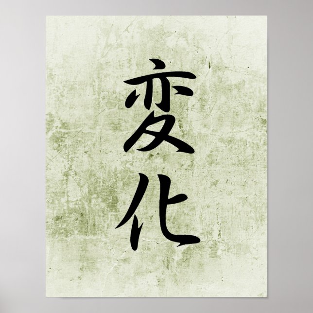 Japanska Kanji for Change - Henka Poster (Framsidan)