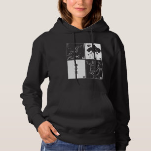 Japanska Kanji-kort Estetiskt Minimalt vitt Svart T Shirt