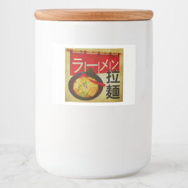 Japanska kanji och katakana Ramen Mat Etiketter