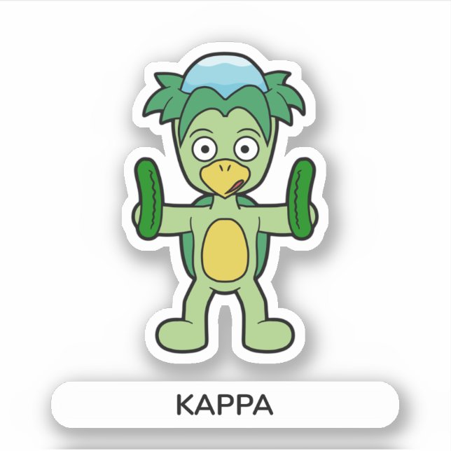 Japanska Kappa Yokai Klistermärken (Framsida)