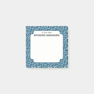 Japanska Karakusa Arabesque Vine Mönster Post-it Block
