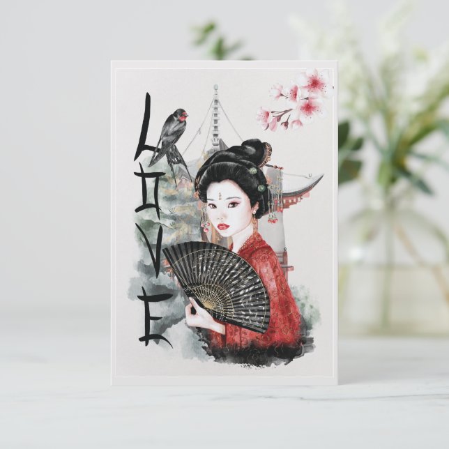 Japanska Kärlek-kort  Inbjudningar (Stående Fram)