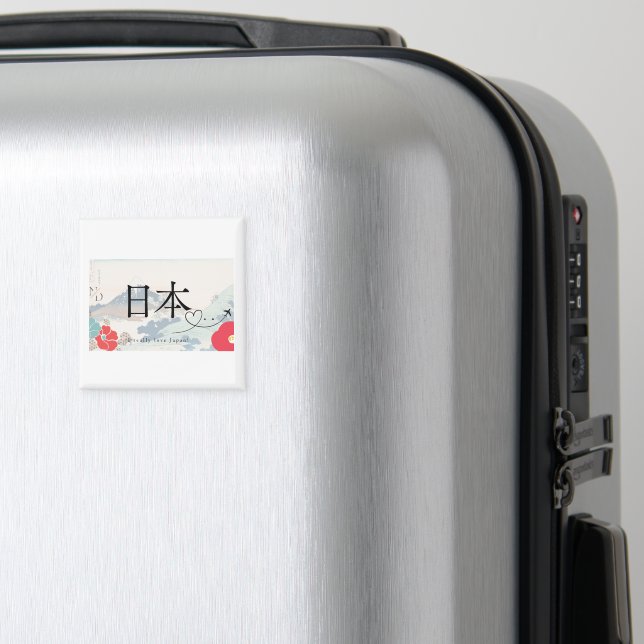 Japanska Kärlek Magnet - Nihon Minimalist Art (In Situ (Luggage))