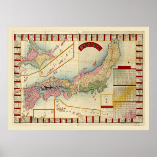 Japanska Karta (1888) Poster