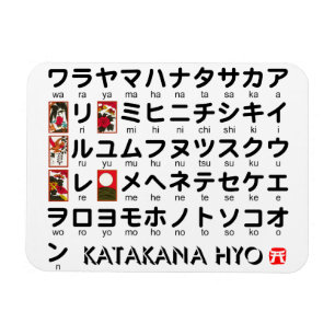 Japanska Katakana Bord (Hanafuda) Magnet