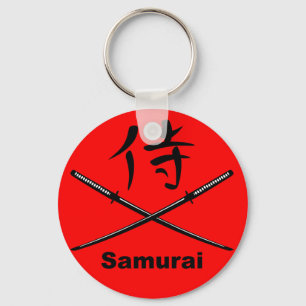 Japanska Katana och Samurai Kanji Nyckelring