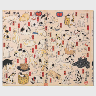 Japanska katter av Utagawa Kuniyoshi Presentpapper