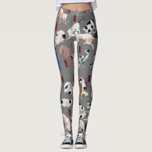 Japanska katter, Kuniyoshi, Ukiyo-e Leggings