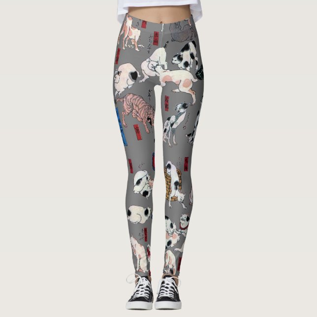 Japanska katter, Kuniyoshi, Ukiyo-e Leggings (Framsida)