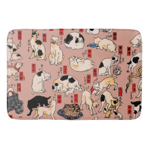 japanska katter Ukiyo-e Funny kattunge Badrumsmatta