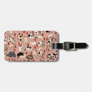 japanska katter Ukiyo-e Funny kattunge Bagagebricka