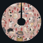 japanska katter Ukiyo-e Funny kattunge Julgransmatta Borstad Polyester<br><div class="desc">Den här bilden baseras på ukiyo-e Cats-utskriften från den japanska tryckkonstanten Utagawa Kuniyoshi (1797-1861). Den här antika ukiyo-e-utskriften har femtiofem katter som verkar göra alla sorters kattunge sak. Katter som föreslås som 53 Station i Tōkaidō,  1850</div>