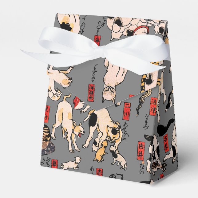 japanska katter Ukiyo-e Funny kattunge Presentaskar (Framsidan Sidan)