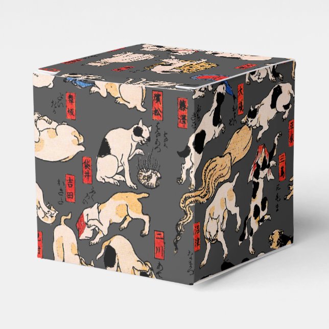 japanska katter Ukiyo-e Funny kattunge Presentaskar (Framsidan Sidan)